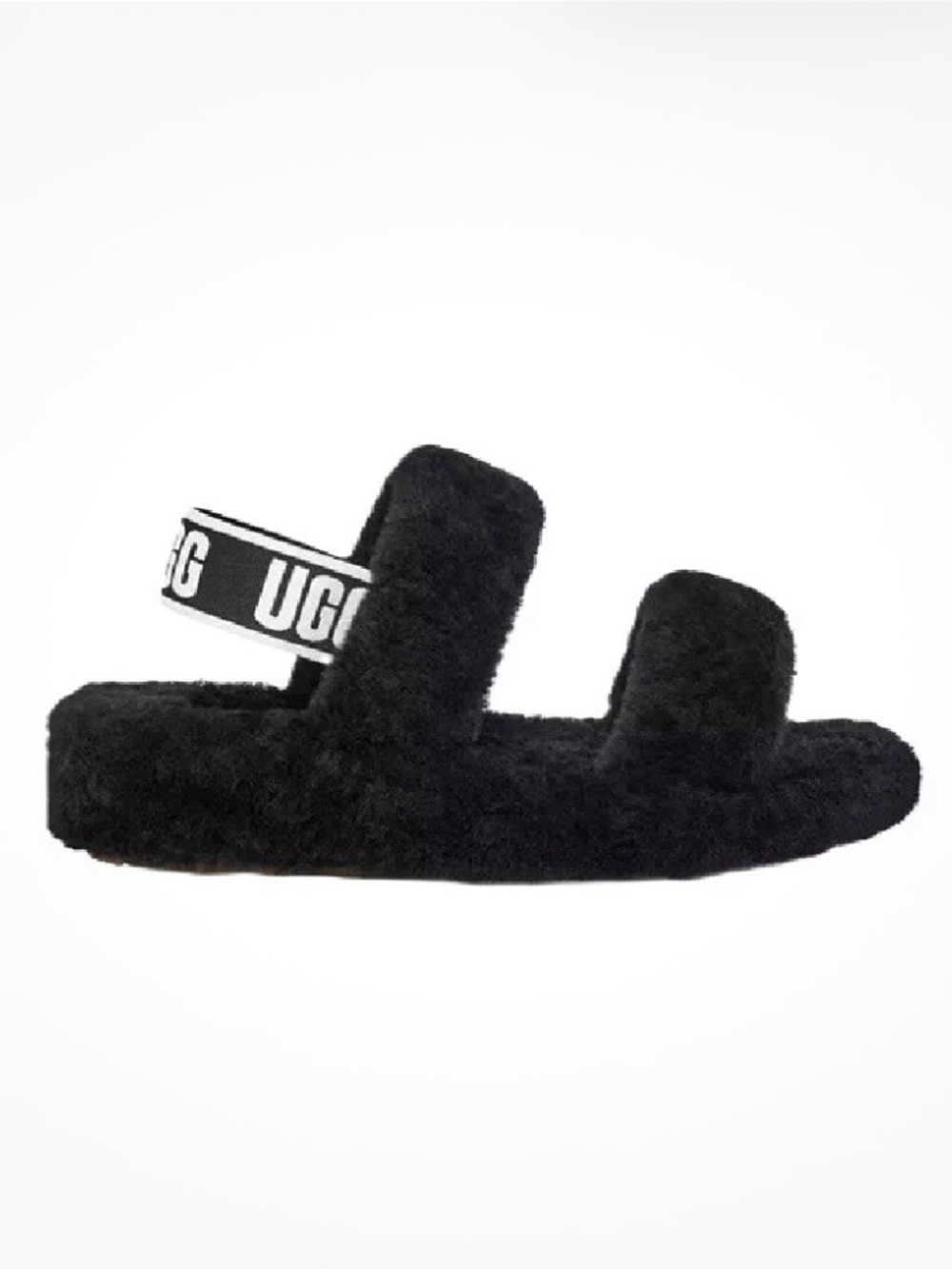 UGG Oh Yeah Slide Slippers Black White Size 9